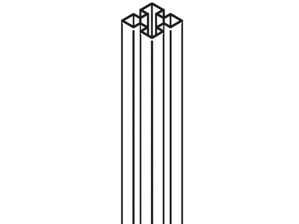 Pfosten 9 x 9 Aluminium