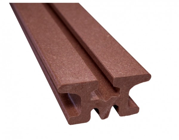 Unterkonstruktion WPC schwarz 250 cm für Terrassendiele