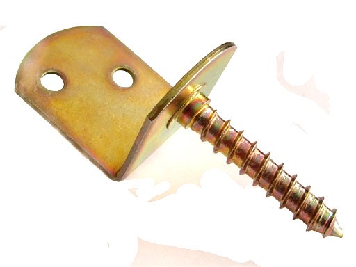 Flechtzaunbeschlag Winkel bunt chromatiert 32 mm