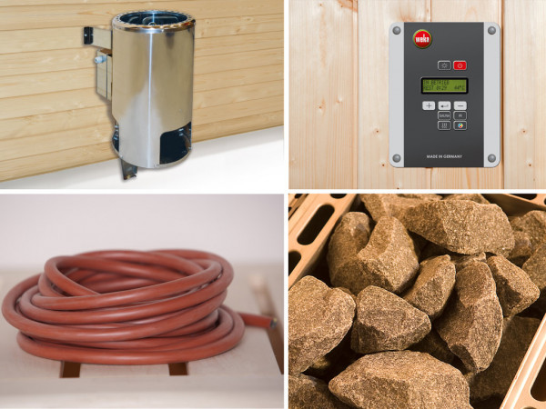 Saunaofen Set 1 mit 3,6 kW OS inkl. externer Steuerung