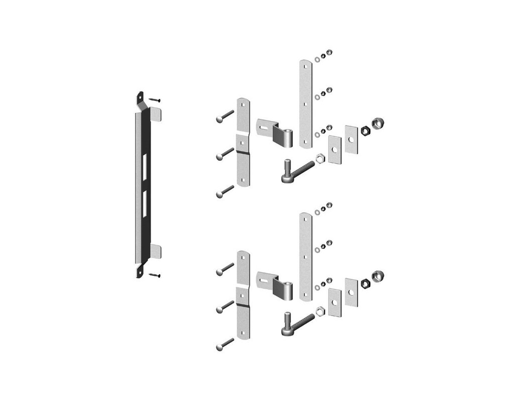 Beschlagsatz für Longlife Tore mit Schloss | Zauntore