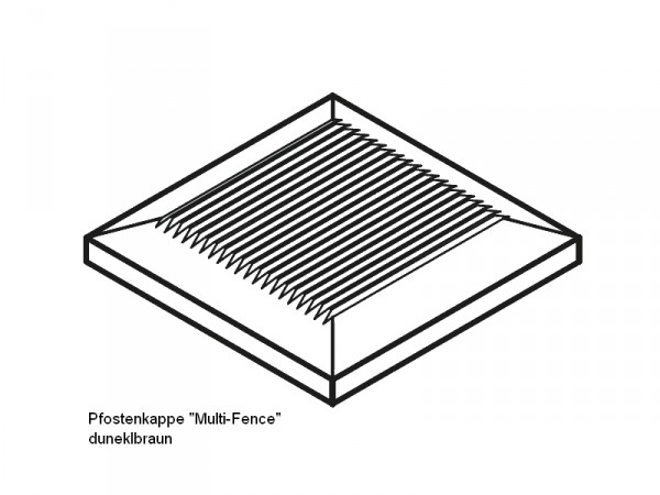 Pfostenkappe BPC Multi Fence dunkelbraun