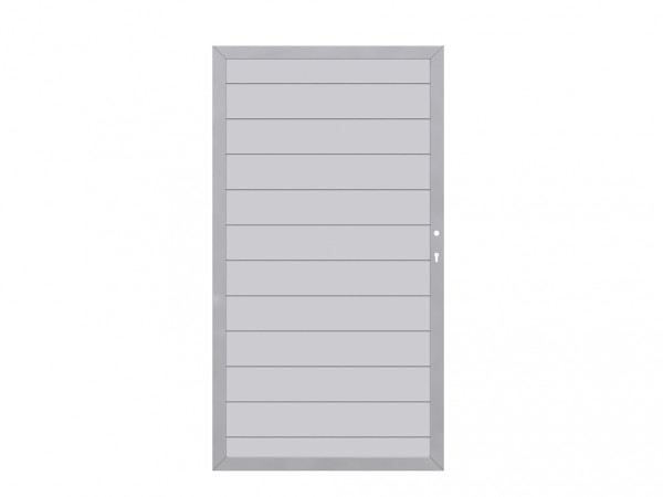 Tor SYSTEM Alu Silber mit Metallrahmen