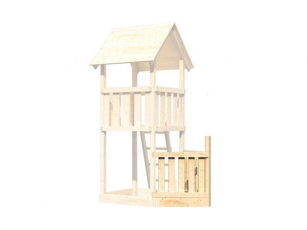 Spielturm Schiffsanbau niedrig naturbelassen