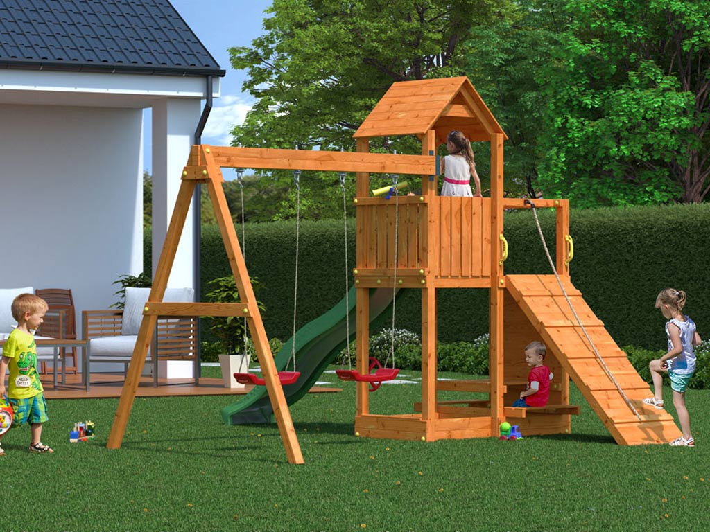 Spielturm "Floppi" teakfarben Spieltürme