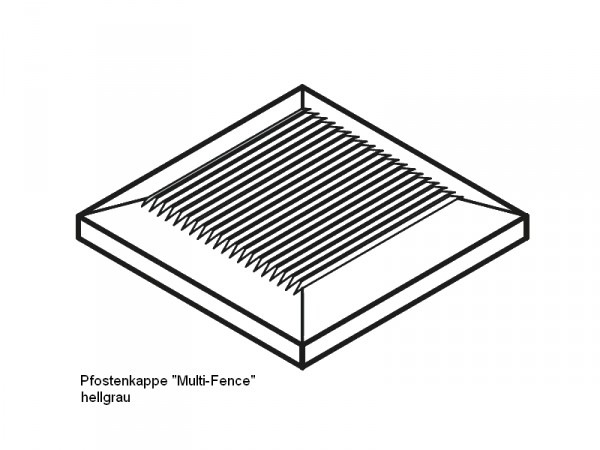 Pfostenkappe BPC Multi Fence hellgrau