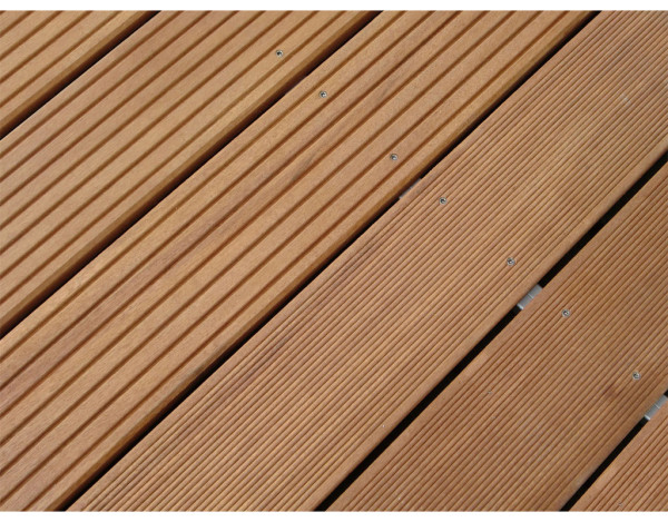 Bangkirai geriffelt 13,5 Holz Edelstahl Gartenfackel Terrassen Fackel /Ölfackel /Öllampe Garten Tischfackel Gartenlicht Tischfeuer Windlicht