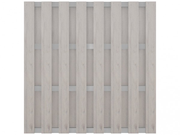 Fertigzaun BPC "Solid" Quadratisch Bi-Color Weiß mit Aluriegeln