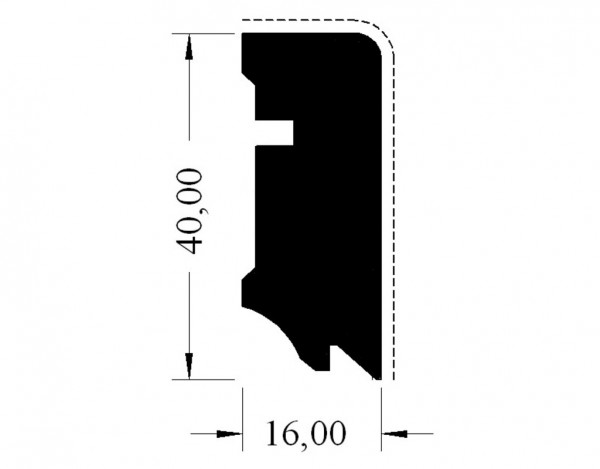 Sockelleiste Cube Eiche lackiert furniert 630