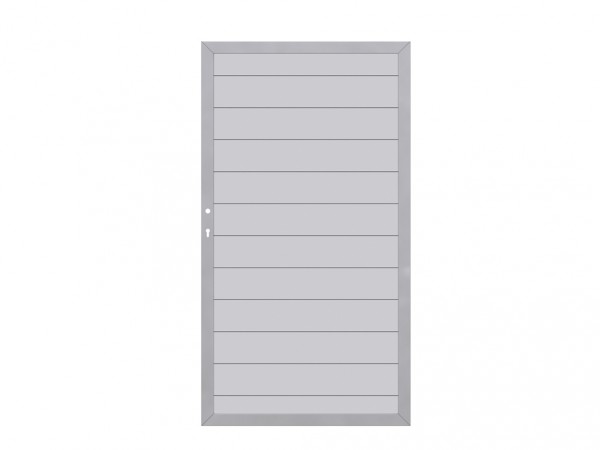 Tor SYSTEM Alu Silber mit Metallrahmen
