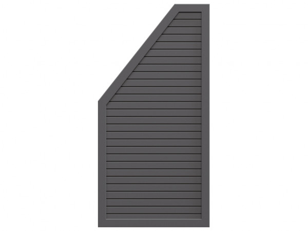 Sichtschutzzaun DESIGN RHOMBUS Abschlusselement Anthrazit