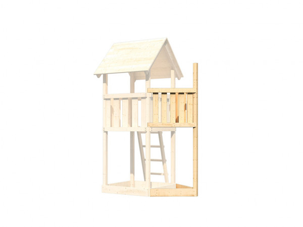 Spielturm Schiffsanbau hoch naturbelassen