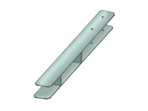6 x 101mm Pfostenträger H-Form Feuerverzinkt zum Einbetonieren